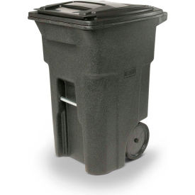 Heavy Duty Two-Wheel Trash Cart, 64 Gallon, Black