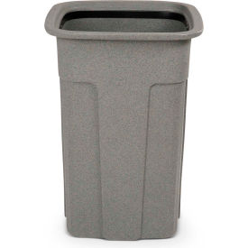 Slimline Trash Can, 35 Gallon, Greystone