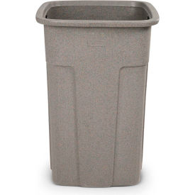 Slimline Trash Can, 50 Gallon, Greystone