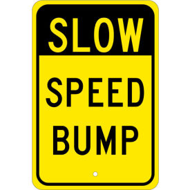 Traffic Sign - Slow Speed Bump, Aluminum, 18" x 12"
