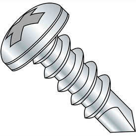 1/4-14 x 2-1/2" Self-Drilling Screw - Phillips Pan Head - 410 Stainless Steel - FT - 100 Pk