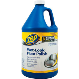 Wet-Look Floor Finish, Gallon Bottle, 4 Bottles - ZUWLFF128