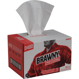 D400 Disposable Cleaning Towels, Convenience Case, White, 152 Towels/Case