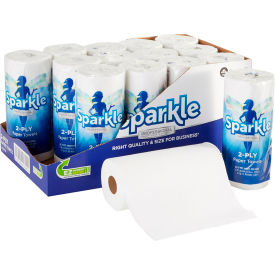 2-Ply Perforated Kitchen Paper Towel Rolls, 15 Rolls/Case