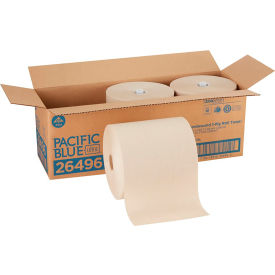 8 High-Capacity Recycled Paper Towel Rolls, Brown, 3 Rolls/Case