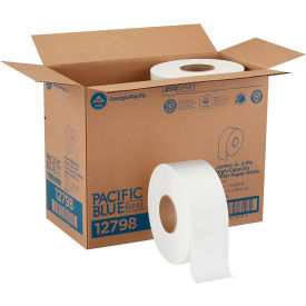Jumbo Jr. 2-Ply High-Capacity Toilet Paper, White, 8 Rolls Per Case