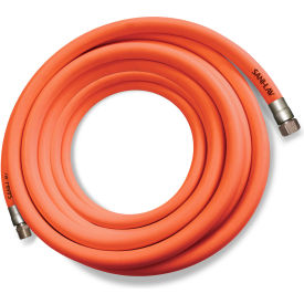 Wash Down Hose, 3/4" MGHT Swivel x FGHT, Stainless Steel, Safety Orange - 100'