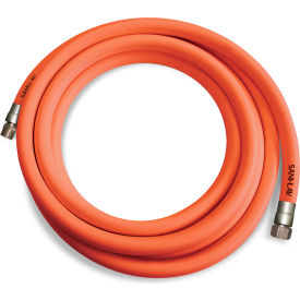 Wash Down Hose, 3/4" MGHT Swivel x FGHT, Stainless Steel, Safety Orange - 25'