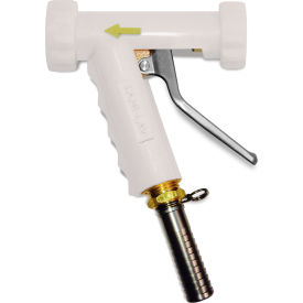 Large Low-Flow Industrial Spray Nozzle, White w/Brass Swivel Hose Adapter