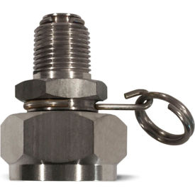 Swivel Hose Adapter, Stainless Steel, 3/8 MNPT x 3/4 FGHT