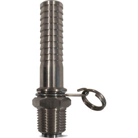 Swivel Hose Adapter, Stainless Steel, 1/2 MNPT x 5/8 Hose Barb