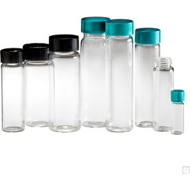 Pre-Cleaned Clean Glass Screw Thread Sample Vials, 10 dram (40ml), Case of 72