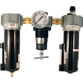 Deluxe Filter/Regulator/Lubricator Metal Bowl 1/2" NPT 250 PSI 40 Micron