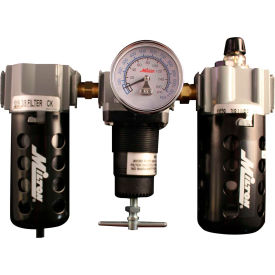 Deluxe Filter/Regulator/Lubricator with Poly Bowl and Metal Guard, 3/8" NPT, 150 PSI, 40 Micron