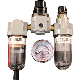 Deluxe Filter/Regulator/Lubricator Polycarbonate Bowl 1/4" NPT 150 PSI 20 Micron
