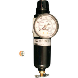 Mini Piggyback Filter/Regulator Metal Bowl 1/8" NPT 150 PSI 20 Micron