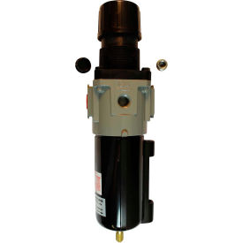 Piggyback Filter/Regulator Metal Bowl 1/4" NPT 200 PSI 40 Micron