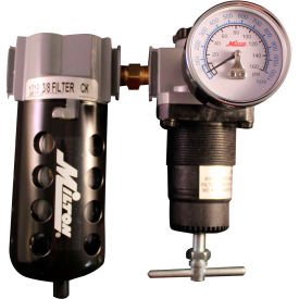 Deluxe Filter/Regulator Polycarbonate Bowl w/Metal Guard 3/8" NPT 150 PSI 40 Micron