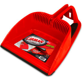 12" Step-On Dustpan, Red/Black