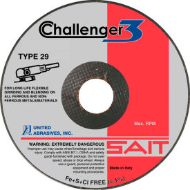 Challenger III Grinding Wheel Type 29 4-1/2 " x 1/8 " x 7/8" 60 Grit
