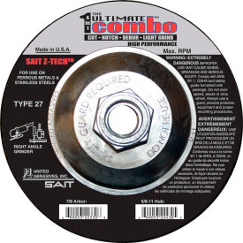 Depressed Center Wheel T27 Z-TECH 4-1/2"x .095" x 5/8-11" Zirconium