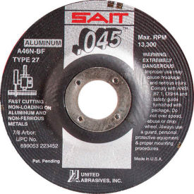 Depressed Center Wheel 4-1/2"x .045" x 7/8" 46 Grit Alum. Oxide