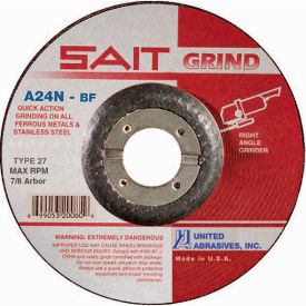 Depressed Center Wheel T27 A24N 4"x 1/8" x 5/8" 24 Grit Aluminum Oxide