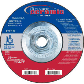 Depressed Center Wheel T27 4-1/2"x .045" x 5/8-11" Ceramic Alum.