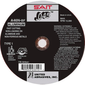 Cut Off Wheel Type 1 A46N 4-1/2" x .045" x 7/8" 46 Grit Aluminum Oxide