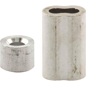 Ferrules and Stops, 1/4-Inch, Aluminum, Pack of 2