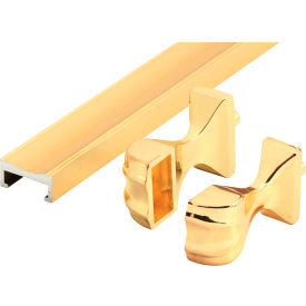 Shower Door Towel Bar and Bracket Set, Brass