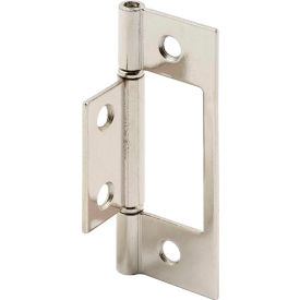 Bi-Fold Door Hinge, 3 in., Steel, Satin Nickel Plated, Non-Mortise (Pack of 2)
