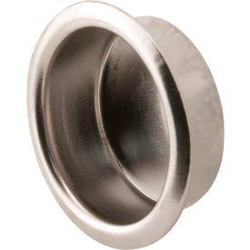 Solid Brass Closet Door Finger Pull, 3/4-Inch, Satin Nickel, Pack of 4