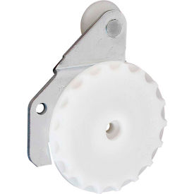 Closet Door Hanger, Dial Action, 1/8-Inch Offset, 3/4-Inch Nylon, Pack of 2