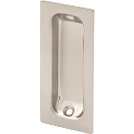 Closet Door Pull with 1-3/8-Inch Solid Brass, Satin Nickel, Pack of 2