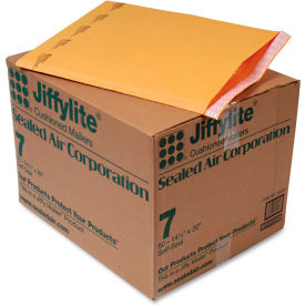 Jiffylite Self Seal Mailers, #7, 14-1/2"W x 20"L, Golden Brown, 50/Pack