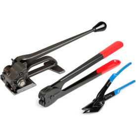 Tool Set for Steel Strapping w/ Tensioner Sealer & Cutter, 3/4" Strap Width