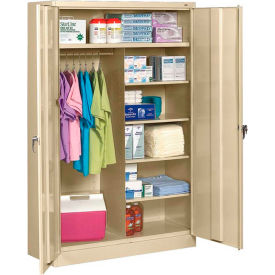 Jumbo HD Combination Storage Cabinet, 20 Gauge, 48"W x 24"D x 78"H, Champagne Putty