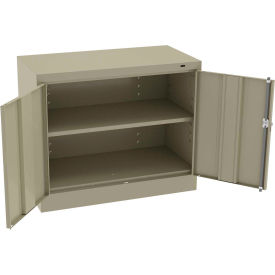 Standard KD Desk Height Storage Cabinet, 36"W x 18"D x 30"H, Unassembled, Sand