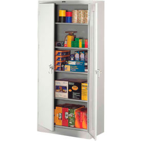 Deluxe Heavy Duty Storage Cabinet, 20 Gauge, 36"W x 24"D x 78"H, Light Gray