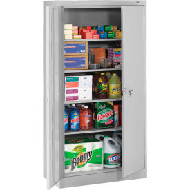 Standard HD Storage Cabinet, Turn Handle, 24 Gauge, 36"W x 18"D x 72"H, Light Gray