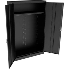 Welded Jumbo Wardrobe Cabinet 48"W x 24"D x 78"H Black