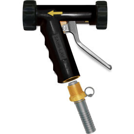 N8B20 Large Industrial Spray Nozzle, Black w/Brass Swivel Hose Adapter