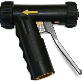 Mid-Sized Brass Spray Nozzle, Black, Threaded GHT Tip