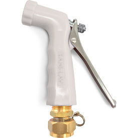 Small Reinforced Industrial Spray Nozzle with Swivel Hose Adapter, White