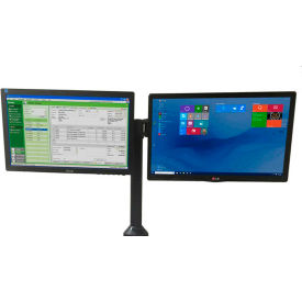 Post Mount Dual Side-by-Side Monitor Holder For NB, PC & EC Series Carts