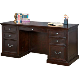 Fully Assembled Computer Credenza - Espresso