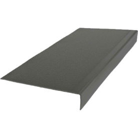 Rubber Hammered Profile Stair Tread Square Nose 12.5" x 48" Charcoal
