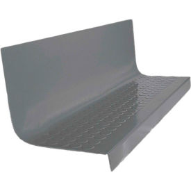 Rubber Raised Circular Stair Tread Square Nose 20.44" x 48" Dark Gray