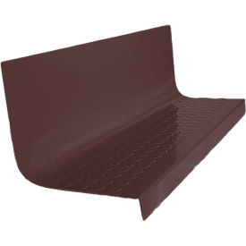 Rubber Raised Circular Stair Tread Square Nose 20.44" x 72" Brown